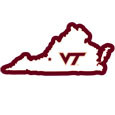 Virginia Tech Hokies NCAA Home State 11-Inch Magnet - Great Decorative Accent for Home, Office, or Locker