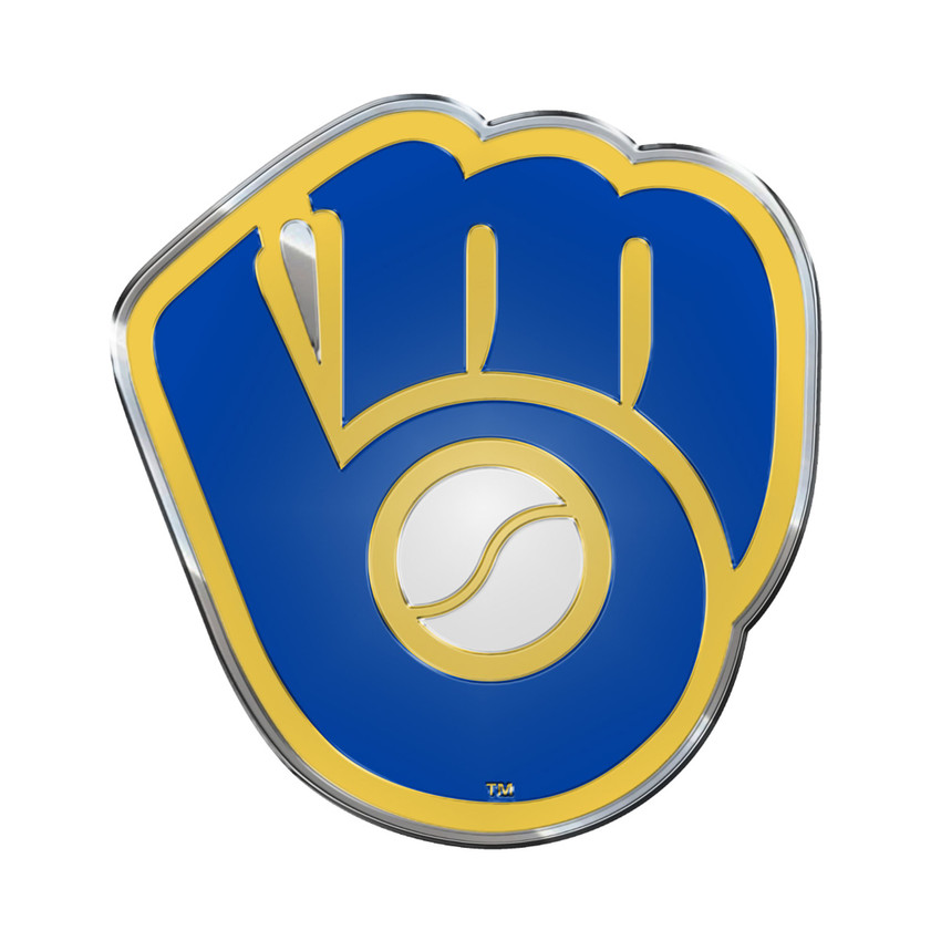 Milwaukee Brewers Embossed Color Emblem "MB Glove" Alternate Logo