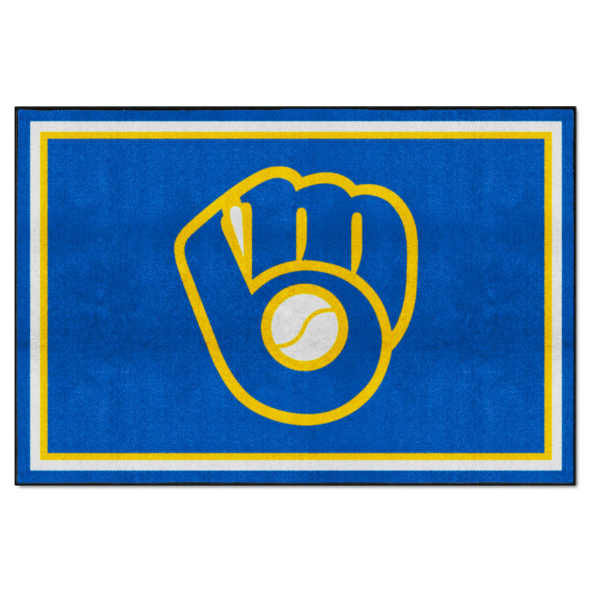 Milwaukee Brewers "Glove" 5'x8' Rug "MB Glove" Logo
