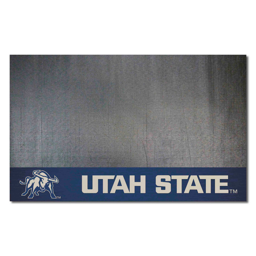 Utah State Aggies Vinyl Grill Mat - 26in. x 42in.