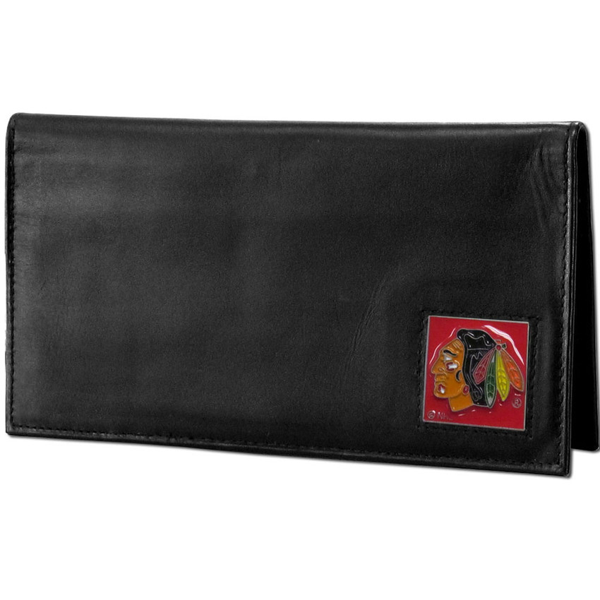 Chicago Blackhawks® Deluxe Leather Checkbook Cover