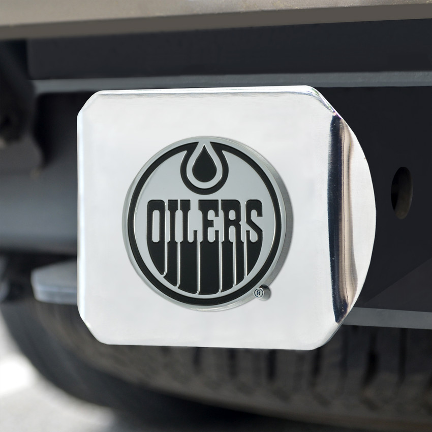 NHL - Edmonton Oilers Hitch Cover - Chrome on Chrome 3.4"x4"