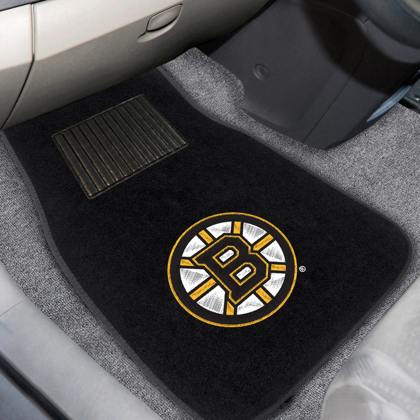 NHL - Boston Bruins 2-pc Embroidered Car Mat Set 17"x25.5"