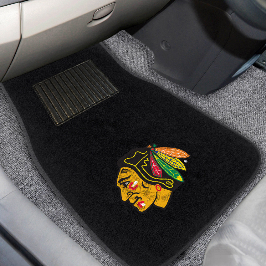NHL - Chicago Blackhawks 2-pc Embroidered Car Mat Set 17"x25.5"