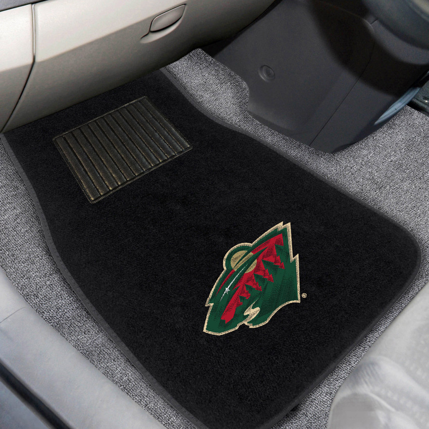 NHL - Minnesota Wild 2-pc Embroidered Car Mat Set 17"x25.5"