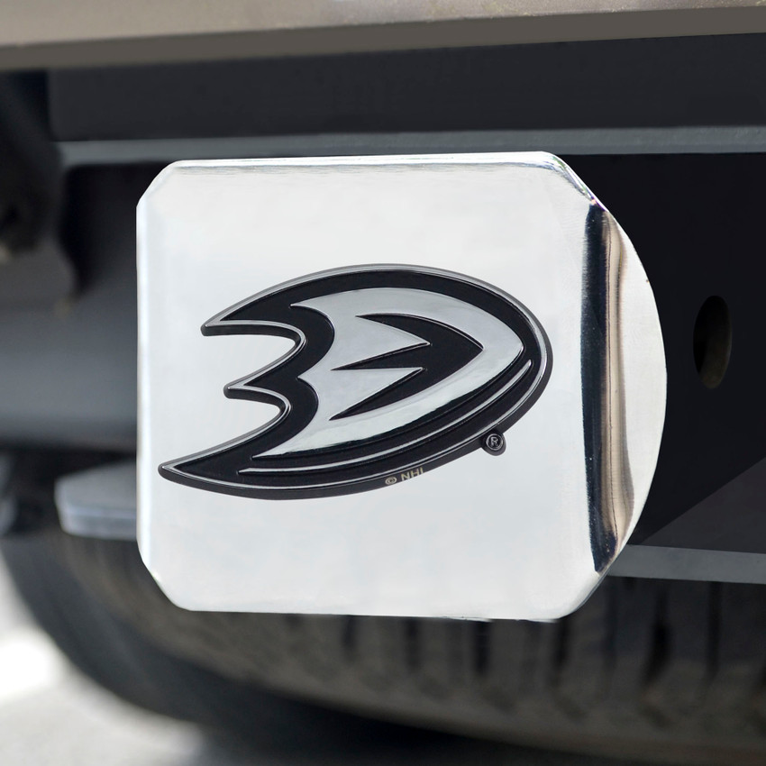 NHL - Anaheim Ducks Hitch Cover - Chrome on Chrome 3.4"x4"