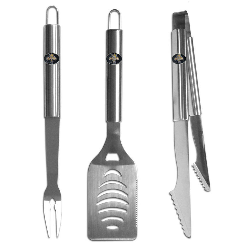 Florida Panthers® 3 pc Stainless Steel BBQ Set