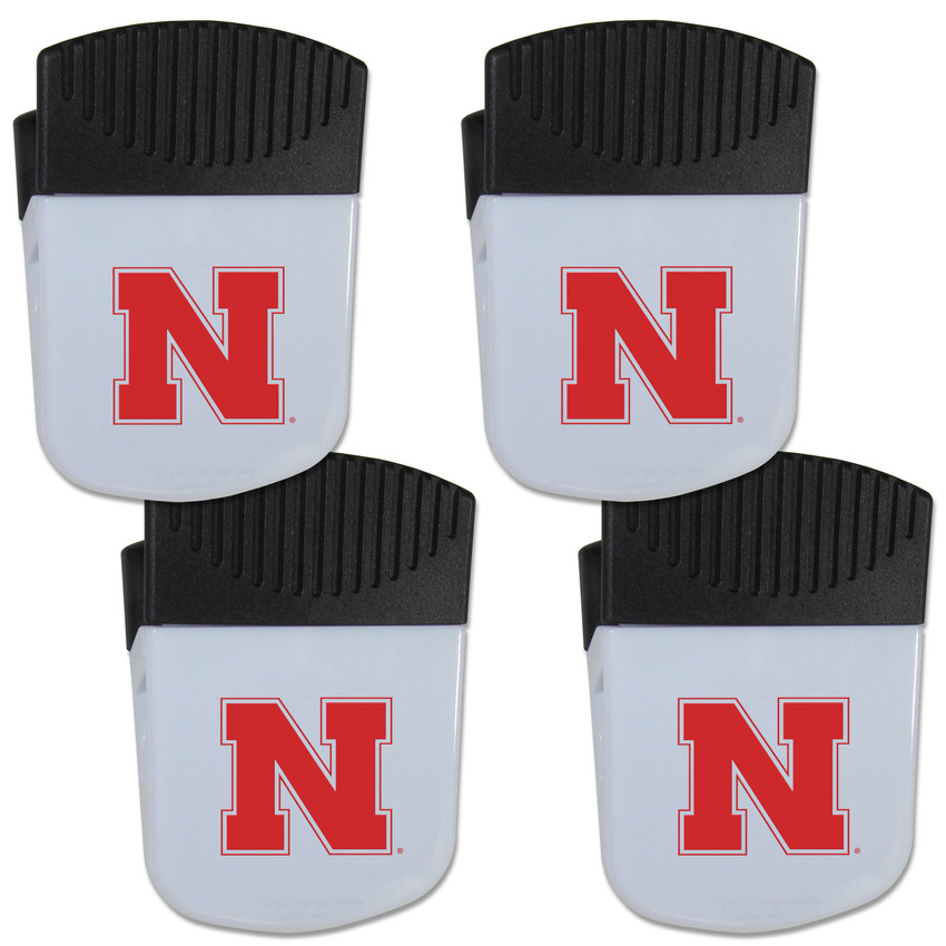 Nebraska Cornhuskers Chip Clip Magnet with Bottle Opener, 4 pack