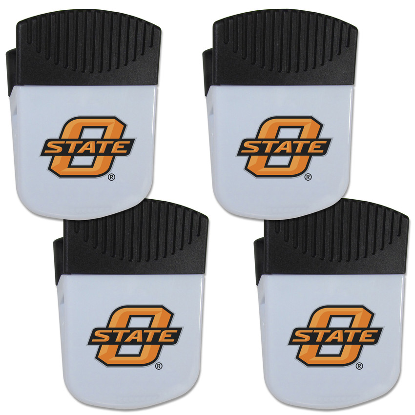 Oklahoma St. Cowboys Chip Clip Magnet with Bottle Opener, 4 pack