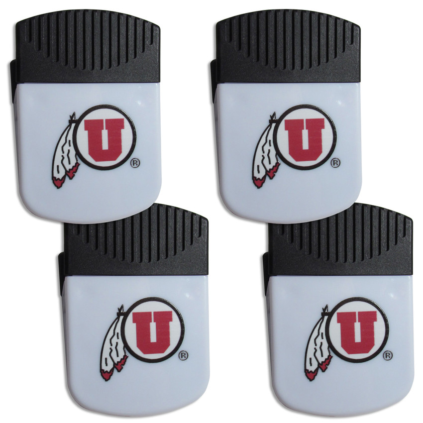 Utah Utes Chip Clip Magnet with Bottle Opener, 4 pack