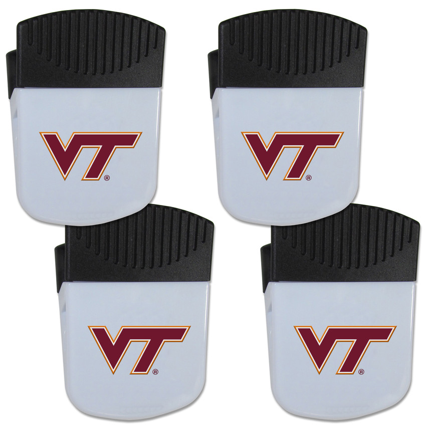 Virginia Tech Hokies Chip Clip Magnet with Bottle Opener, 4 pack