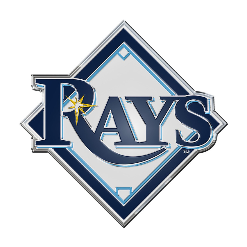 Tampa Bay Rays Embossed Color Emblem "Baseball Diamonds 'Rays'" Primary Logo