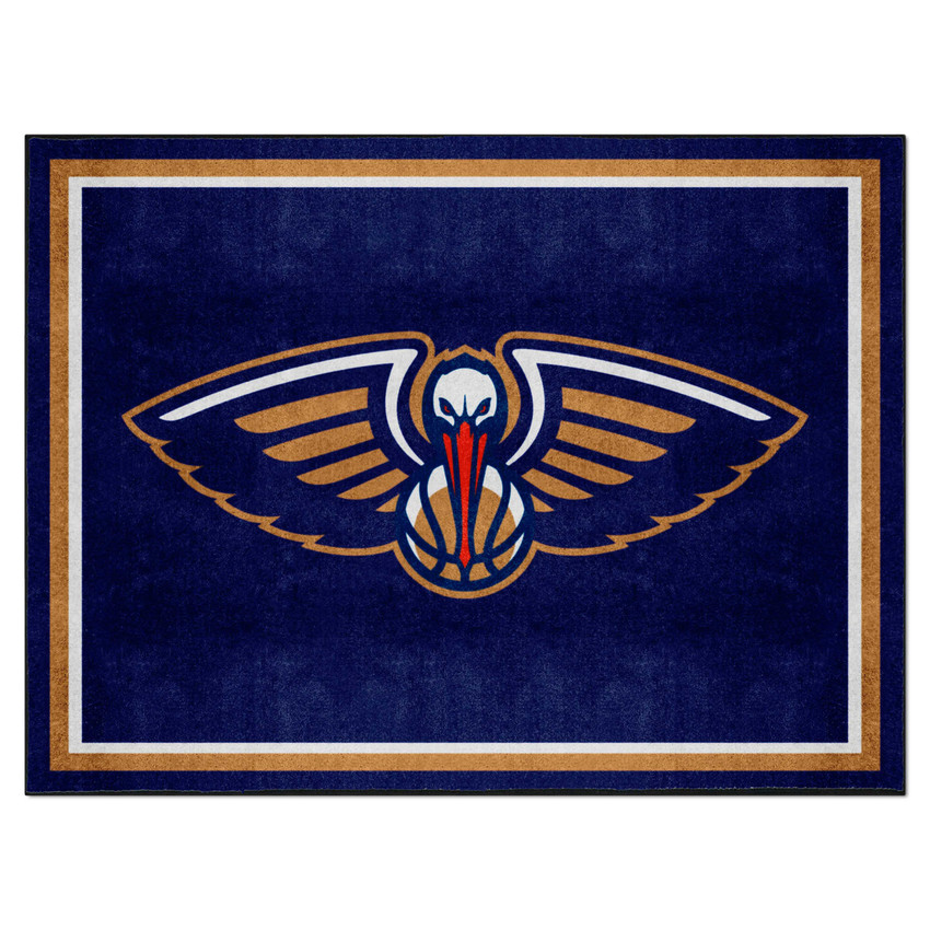New Orleans Pelicans 8ft. x 10 ft. Plush Area Rug Pelican Primary Logo