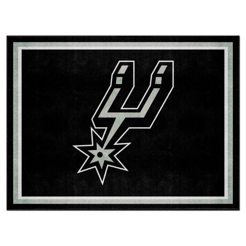 San Antonio Spurs 8ft. x 10 ft. Plush Area Rug Spur Primary Logo