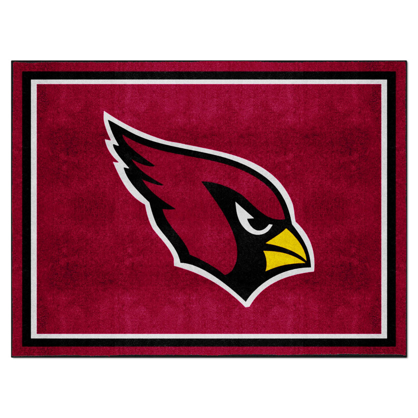 Arizona Cardinals 8ft. x 10 ft. Plush Area Rug Cardinal Head Primary Logo