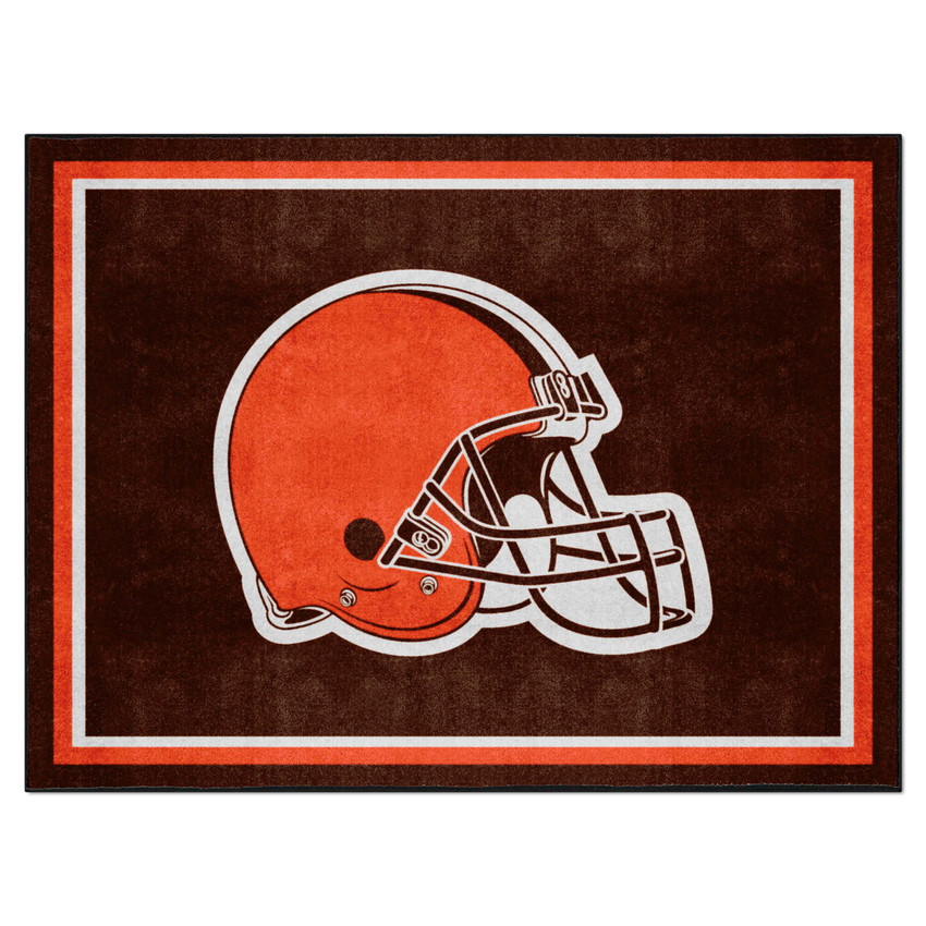 Cleveland Browns 8ft. x 10 ft. Plush Area Rug Browns Helmet Primary Logo