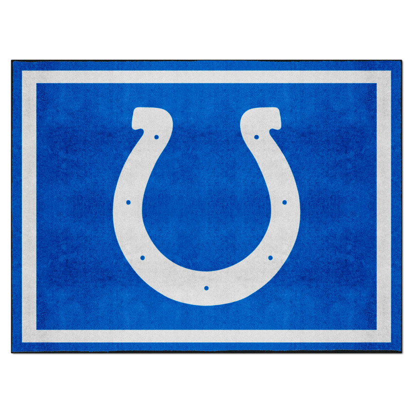 Indianapolis Colts 8ft. x 10 ft. Plush Area Rug Horseshoe Primary Logo