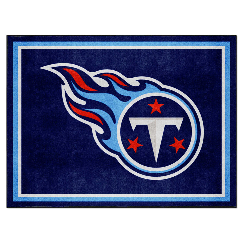 Tennessee Titans 8ft. x 10 ft. Plush Area Rug Flaming T Primary Logo