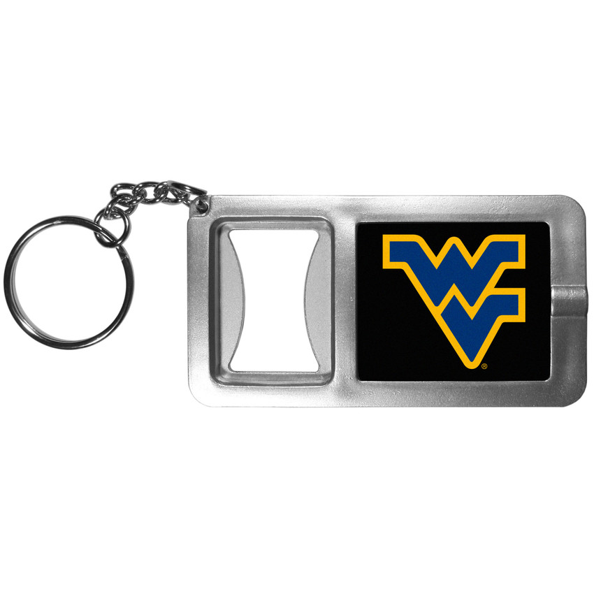 W. Virginia Mountaineers Flashlight Key Chain with Bottle Opener