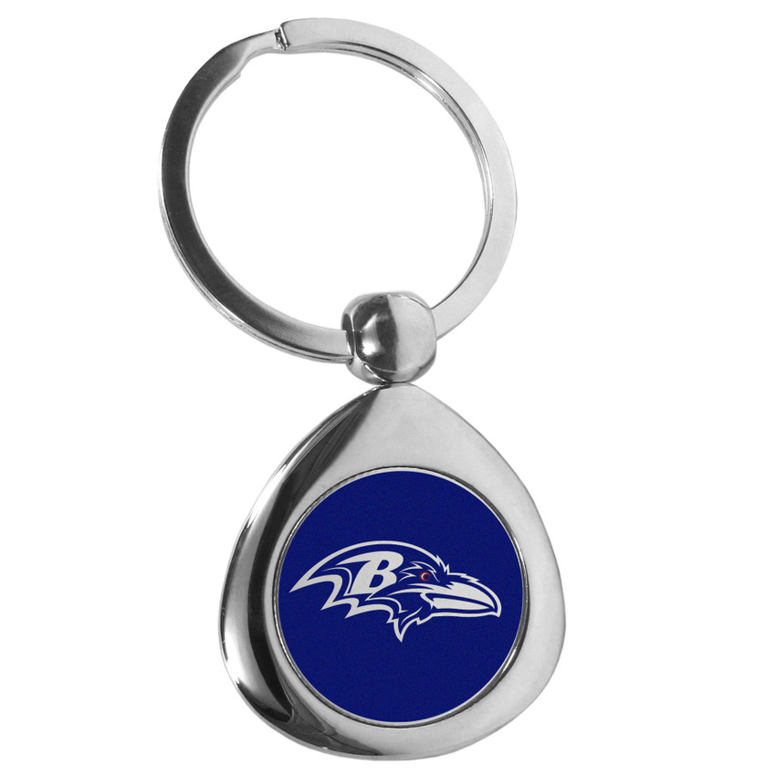 Baltimore Ravens Round Teardrop Key Chain