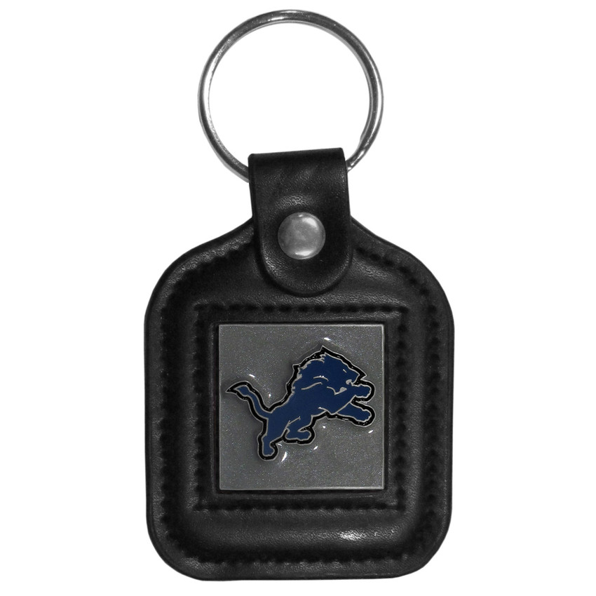 Detroit Lions Square Leatherette Key Chain