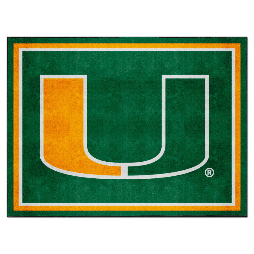 Miami Hurricanes 8ft. x 10 ft. Plush Area Rug