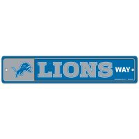 Detroit Lions Street / Zone Sign 3.75" X 19"