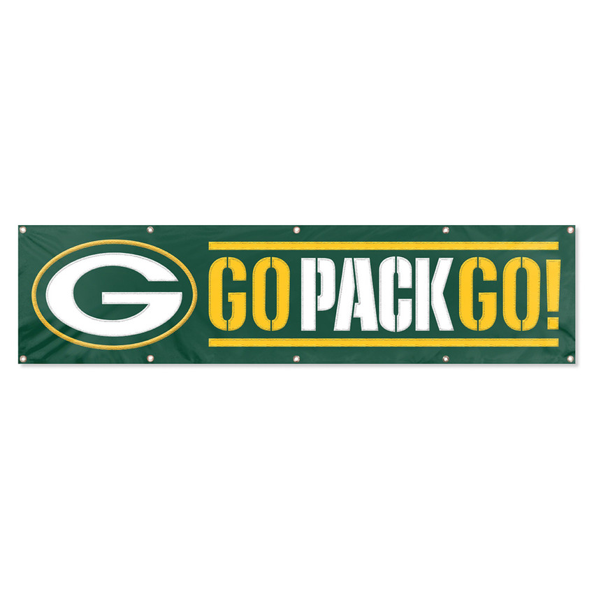 Green Bay Packers Giant 8' x 2' Banner Wall Decor NFL Fan Display