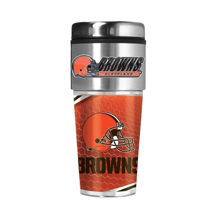Cleveland Browns 16 oz. Travel Tumbler with Metallic Graphics