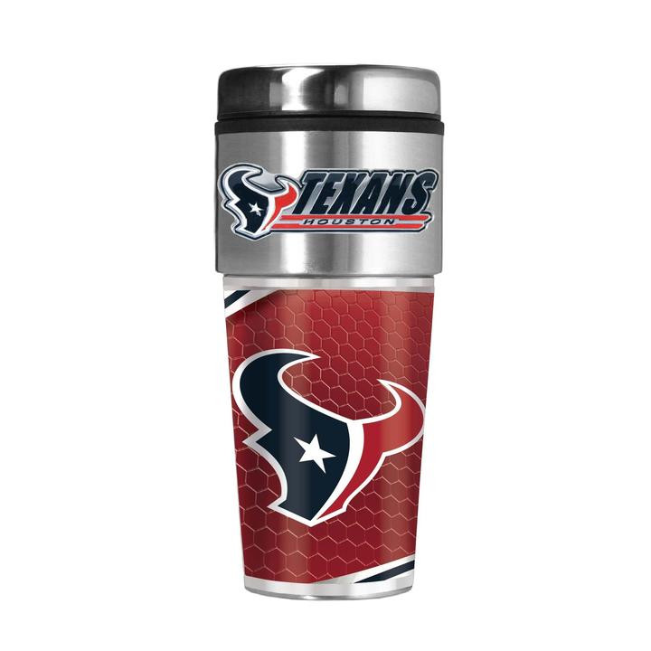 Houston Texans 16 oz. Travel Tumbler with Metallic Graphics
