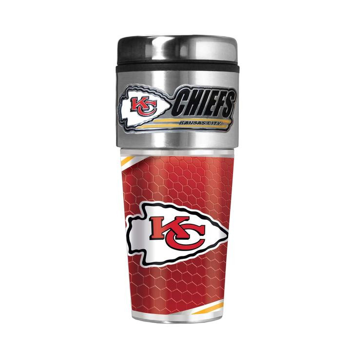 Kansas City Chiefs 16 oz. Travel Tumbler with Metallic Graphics
