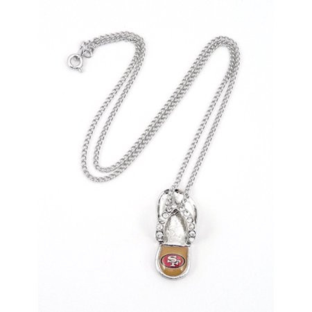 San Francisco 49ers Crystal Flip Flop Necklace