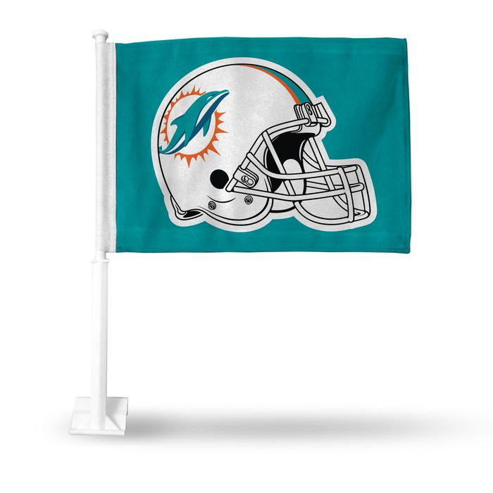Miami Dolphins NFL Auto Window Car Flag Helmet Desgin