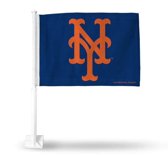 New York Mets MLB Auto Window Car Flag
