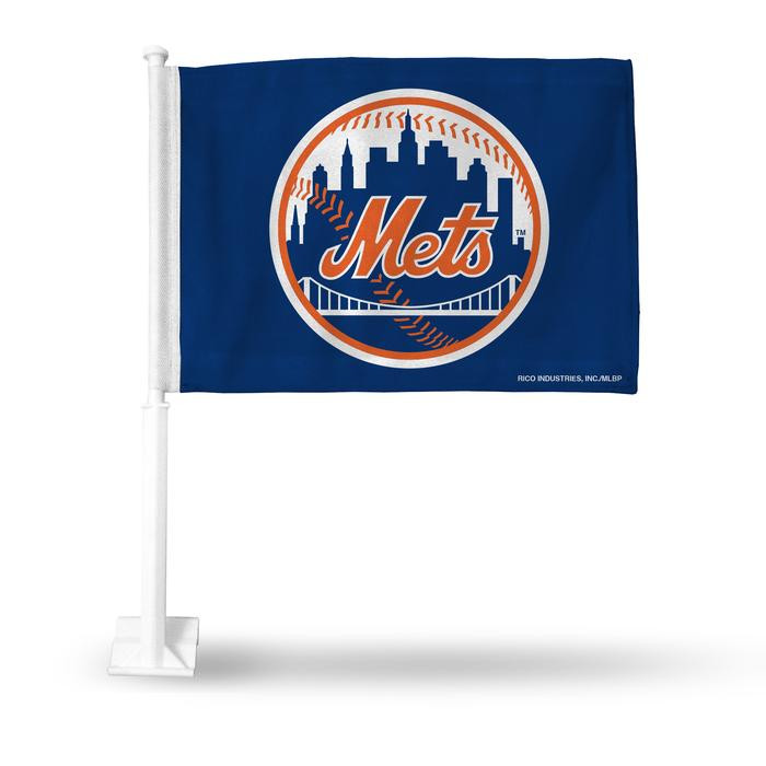 New York Mets MLB Auto Window Car Flag Logo