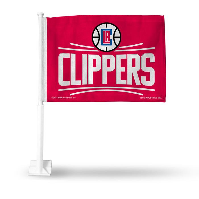 Los Angeles Clippers NBA Auto Window Car Flag Red