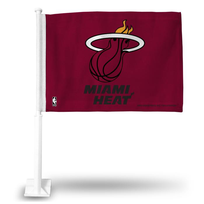 Miami Heat NBA Auto Window Car Flag Red