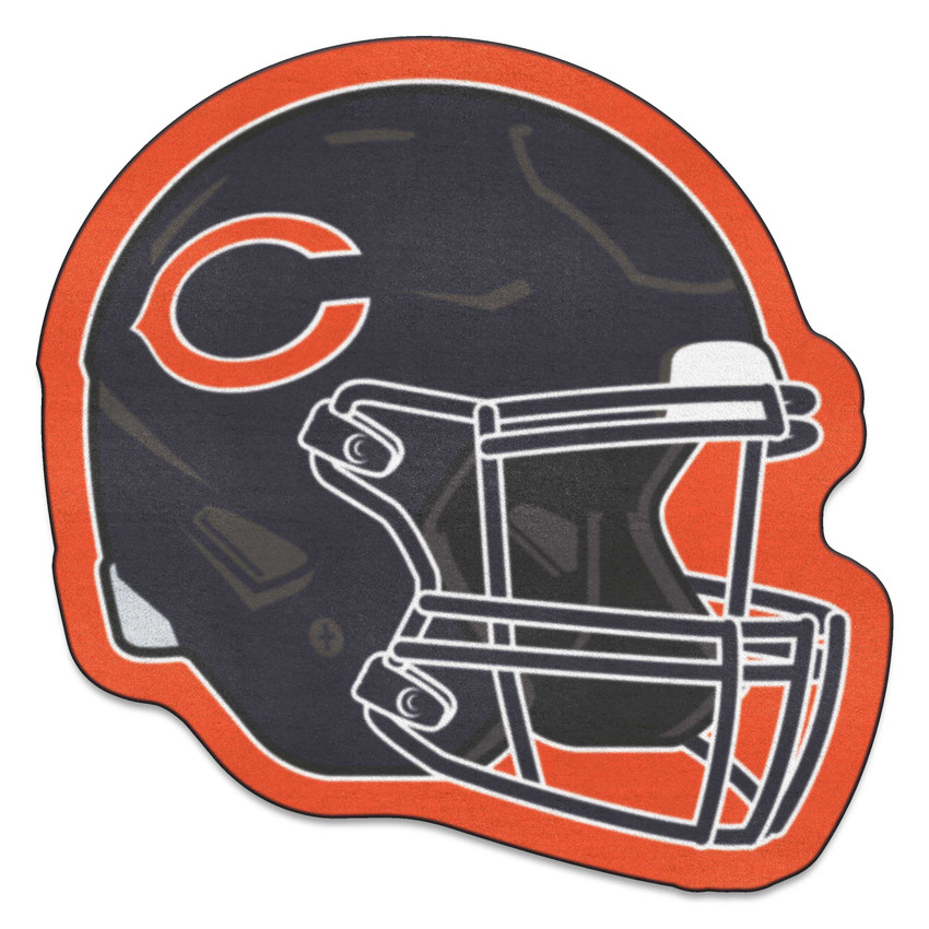 Chicago Bears Mascot Mat - Helmet Bear Head Logo Navy