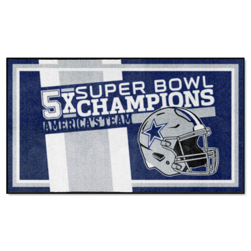 Dallas Cowboys Dynasty 3x5 Rug Cowboys Helmet Logo 5x Navy