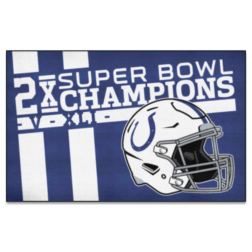 Indianapolis Colts Dynasty Ultimat Mat Colts Helmet Logo 2x Blue