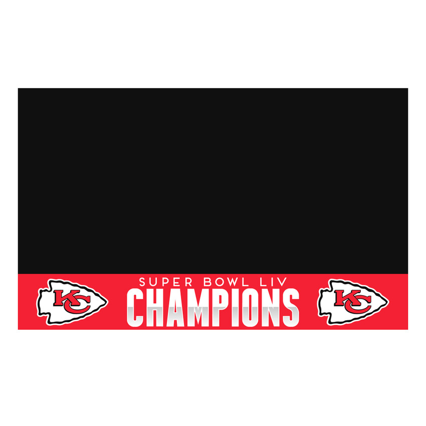 Kansas City Chiefs Vinyl Grill Mat - 26in. x 42in., 2020 Super Bowl LIV Champions Championship - 2020 Super Bowl LIV Champions