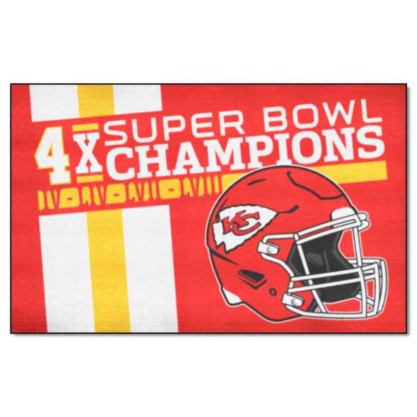 Kansas City Chiefs Dynasty Ultimat Mat Chiefs Helmet Logo 2x Red