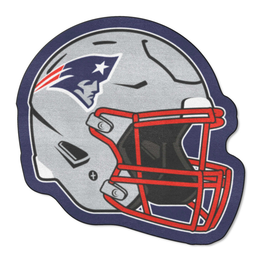New England Patriots Mascot Mat - Helmet Patriot Head Primary Logo Navy