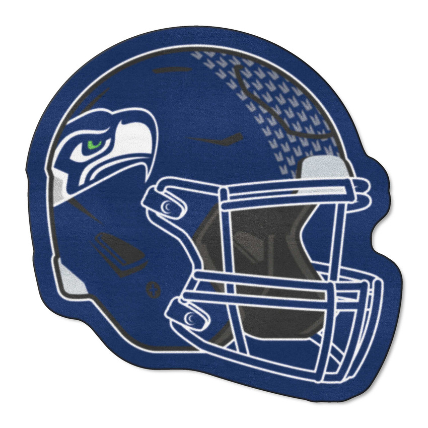 Seattle Seahawks Mascot Mat - Helmet Seahawk Primary Logo Blue