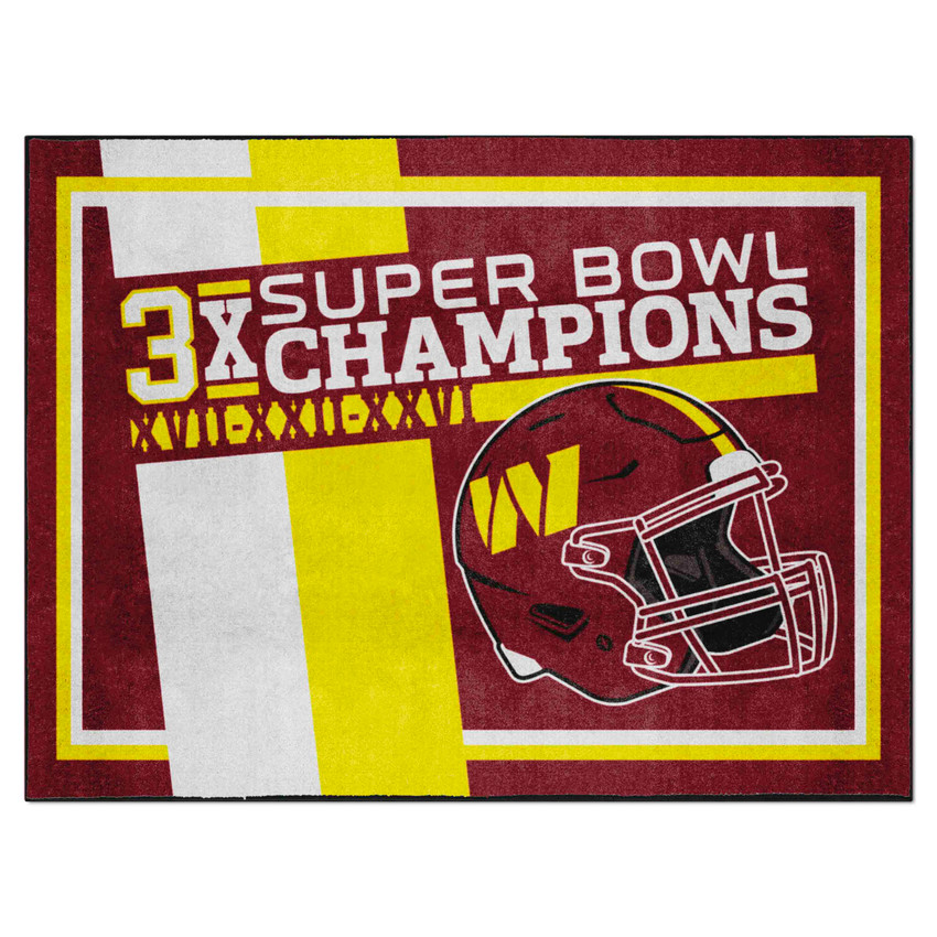 Washington Commanders Dynasty 8x10 Rug Washington Commanders Helmet Logo 3x Maroon
