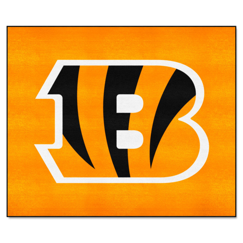 Cincinnati Bengals Tailgater Rug - 5ft. x 6ft. Striped B Primary Logo