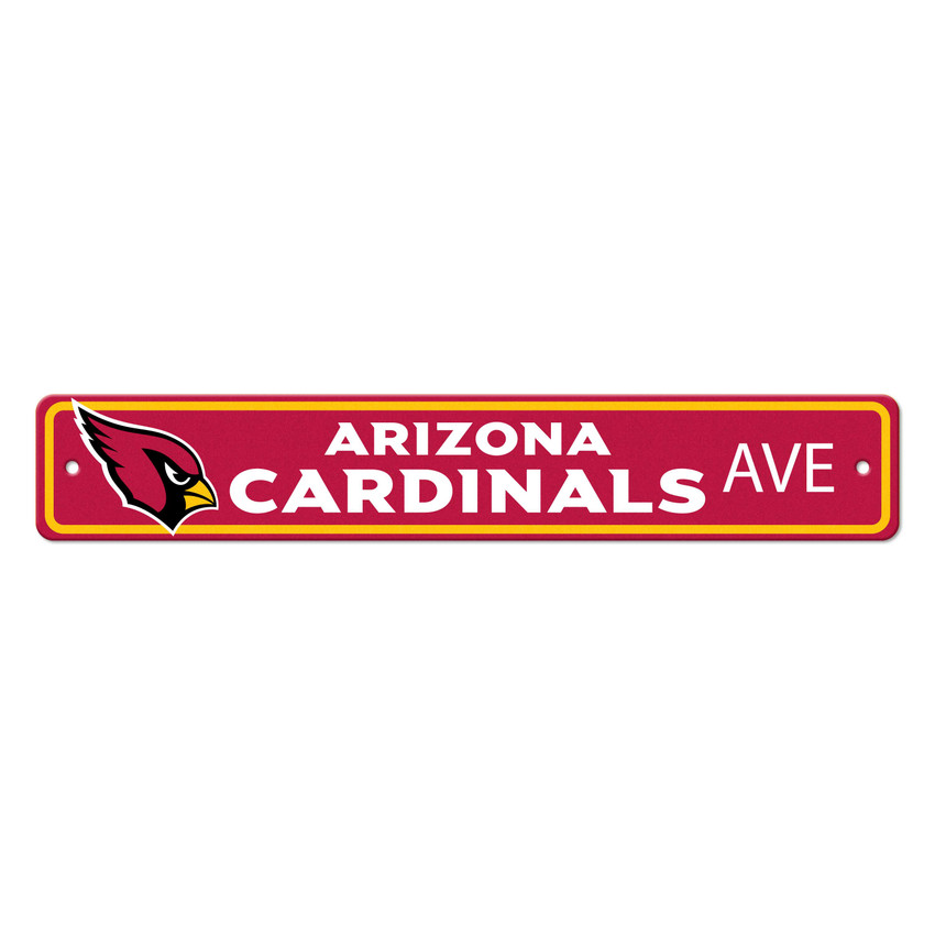 Arizona Cardinals Team Color Street Sign D√©cor 4in. X 24in. Lightweight