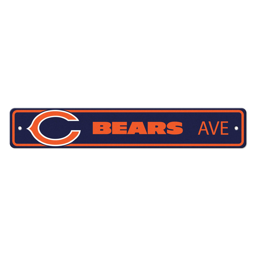 Chicago Bears Team Color Street Sign D√©cor 4in. X 24in. Lightweight