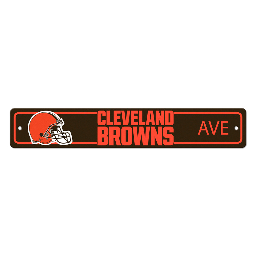 Cleveland Browns Team Color Street Sign D√©cor 4in. X 24in. Lightweight