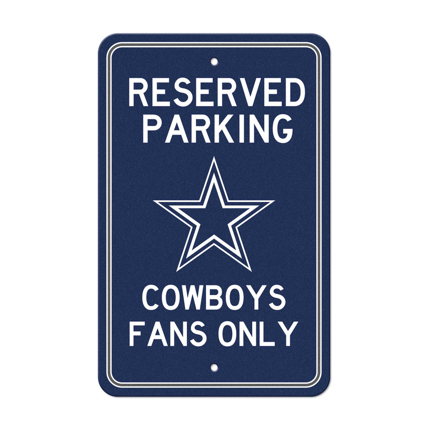 Dallas Cowboys Team Color Reserved Parking Sign Decor 18in. X 11.5in. Lightweight